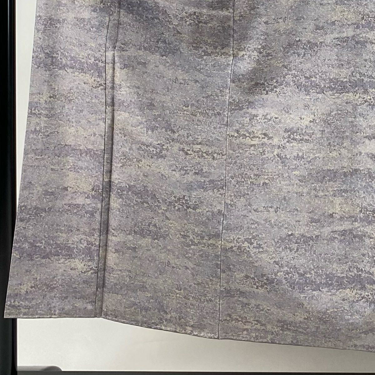 【美品】 大島織 身長152cm 袖長61cm S 雙層 紬織織 證書齊全 霞 灰紫 純蠶絲 名品級
