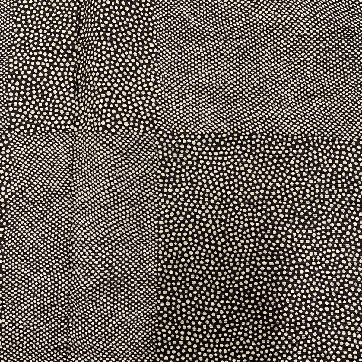 【美品】 小紋 身長160cm 袖長65cm M 雙層 紬織織 變化市松樹 幾何學 焦茶 純蠶絲 名品級