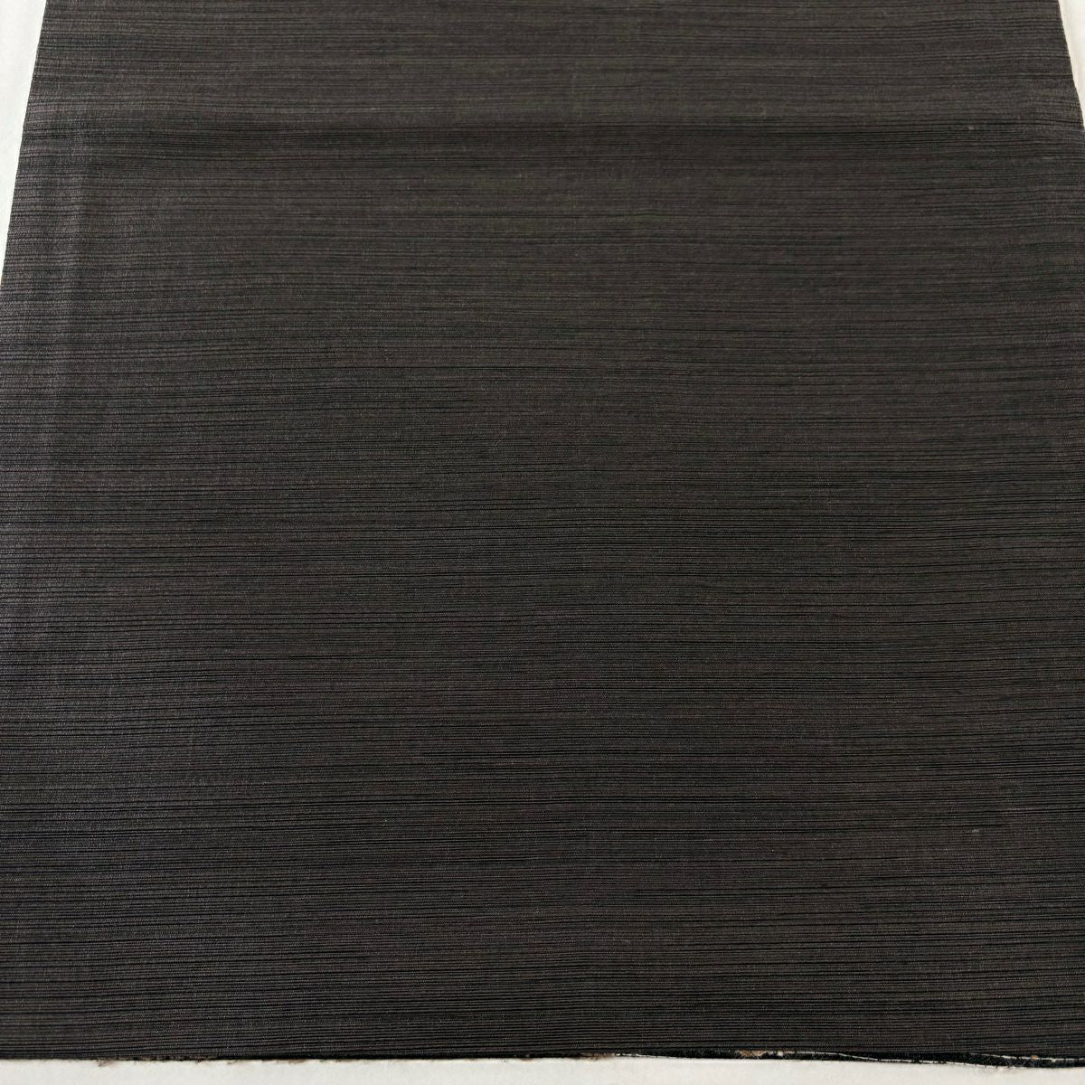 袋帶 名品級 雲紋 焦茶 六通 純蠶絲