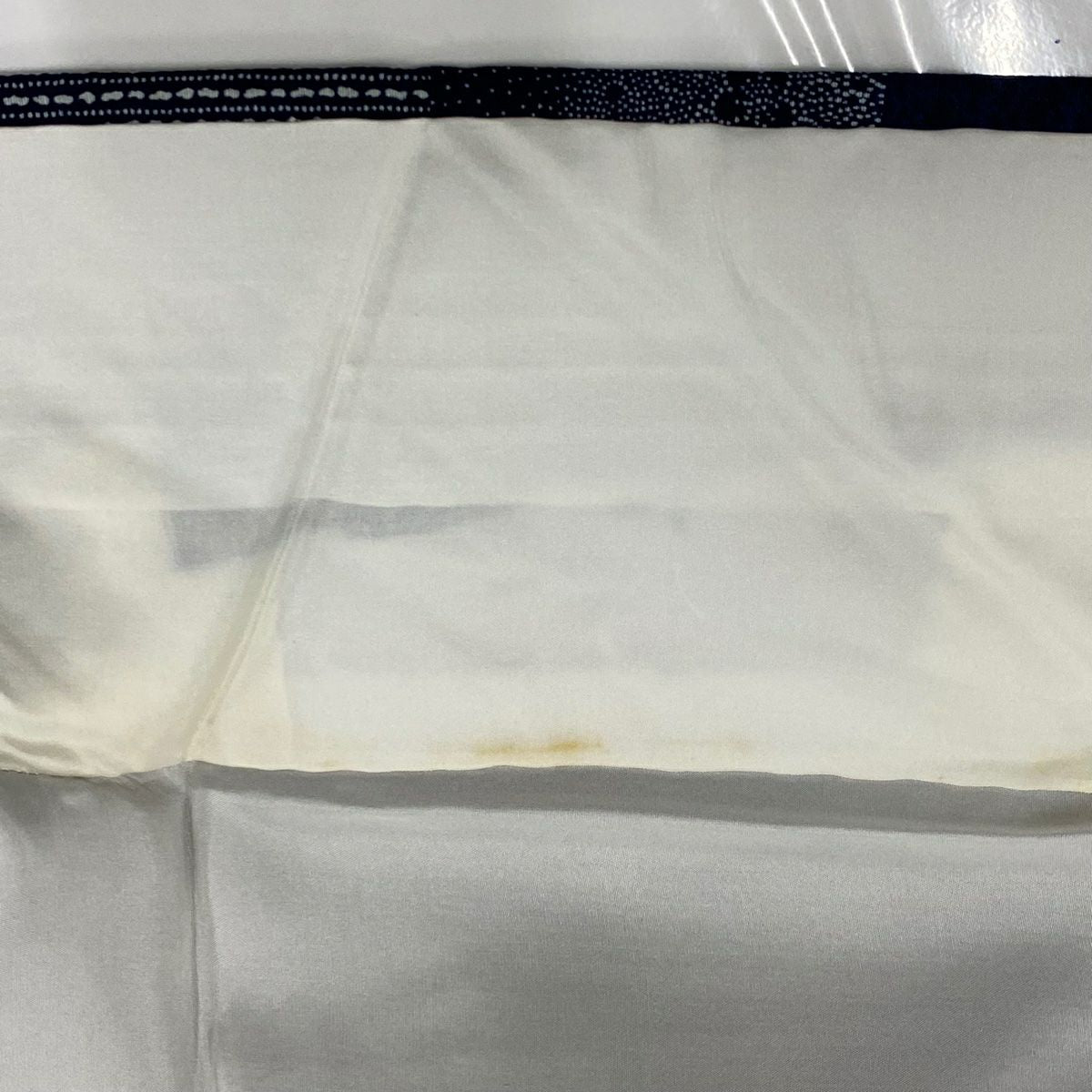 江戶小紋 身長157.5cm 袖長62.5cm S 雙層 寄花紋 深藍 純蠶絲 名品級