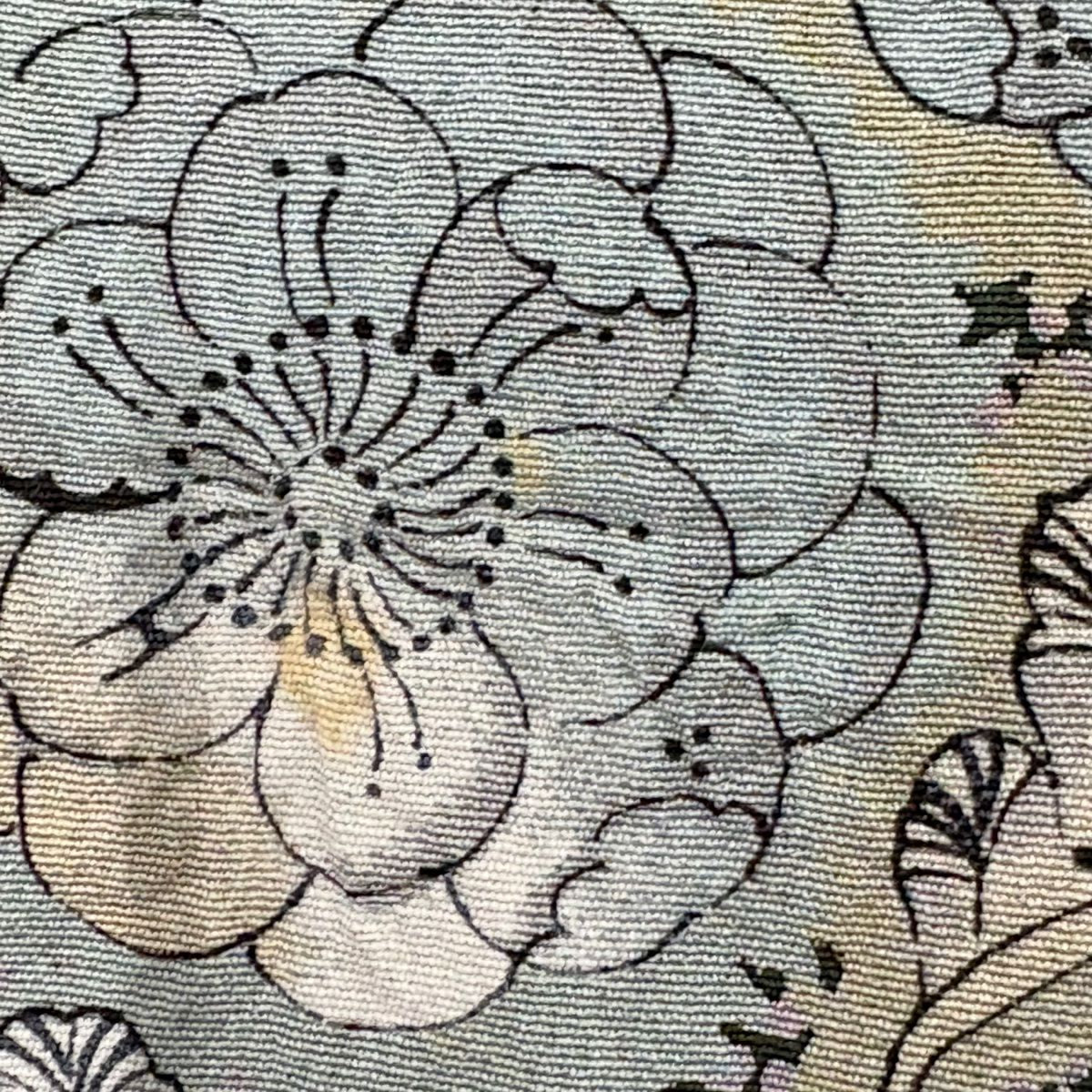 訪問服 身長156.5cm 袖長63cm S 雙層 辻花染圖案 漸層 茶綠 純蠶絲 名品級