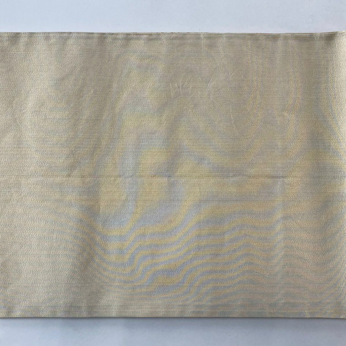 【美品】 袋帶 秀品級 鴛鴦 流水 金銀彩 金金箔 粉米色 六通 純蠶絲