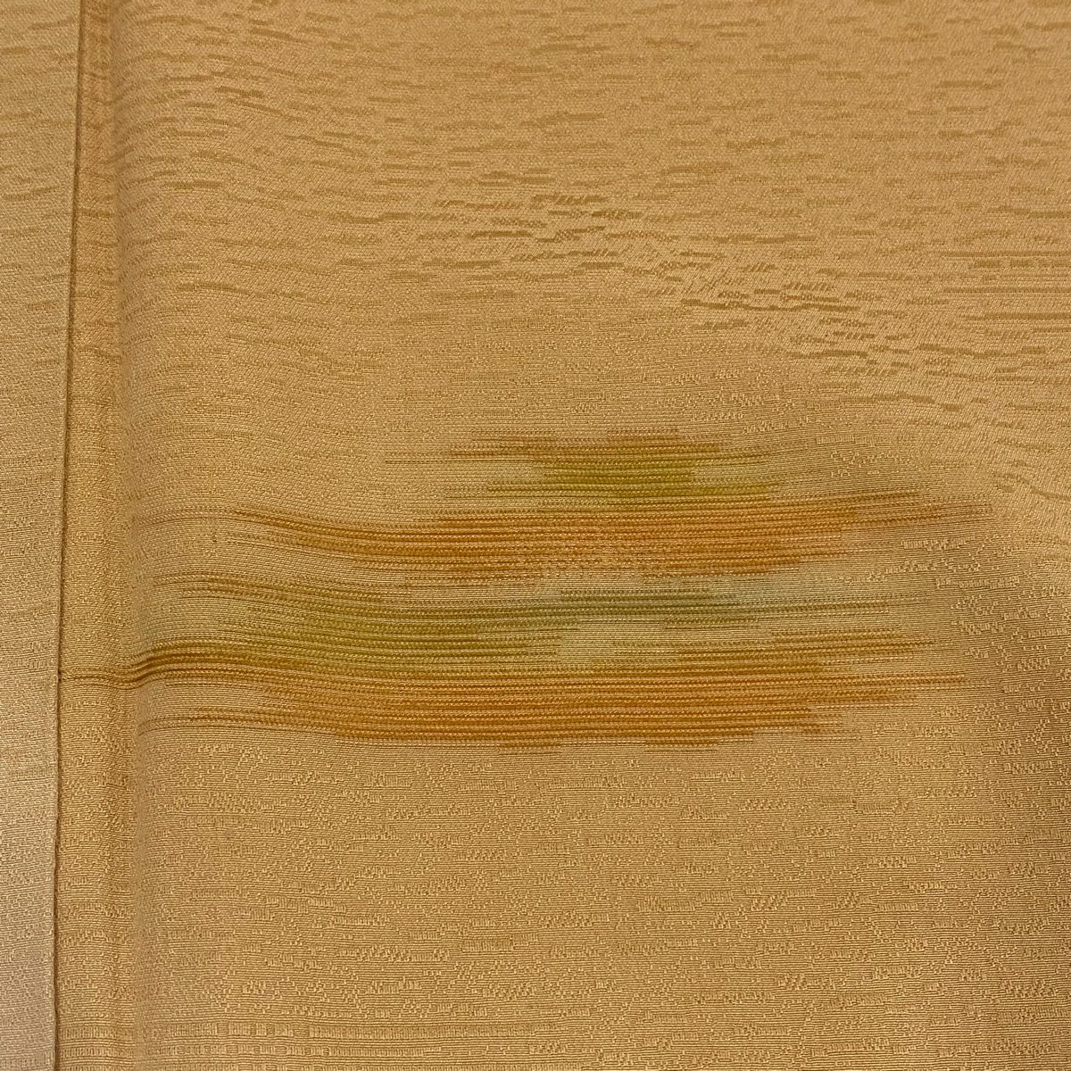 付下 身長159.5cm 袖長68cm L 雙層 霞 裾暈染 山吹茶 純蠶絲 秀品級