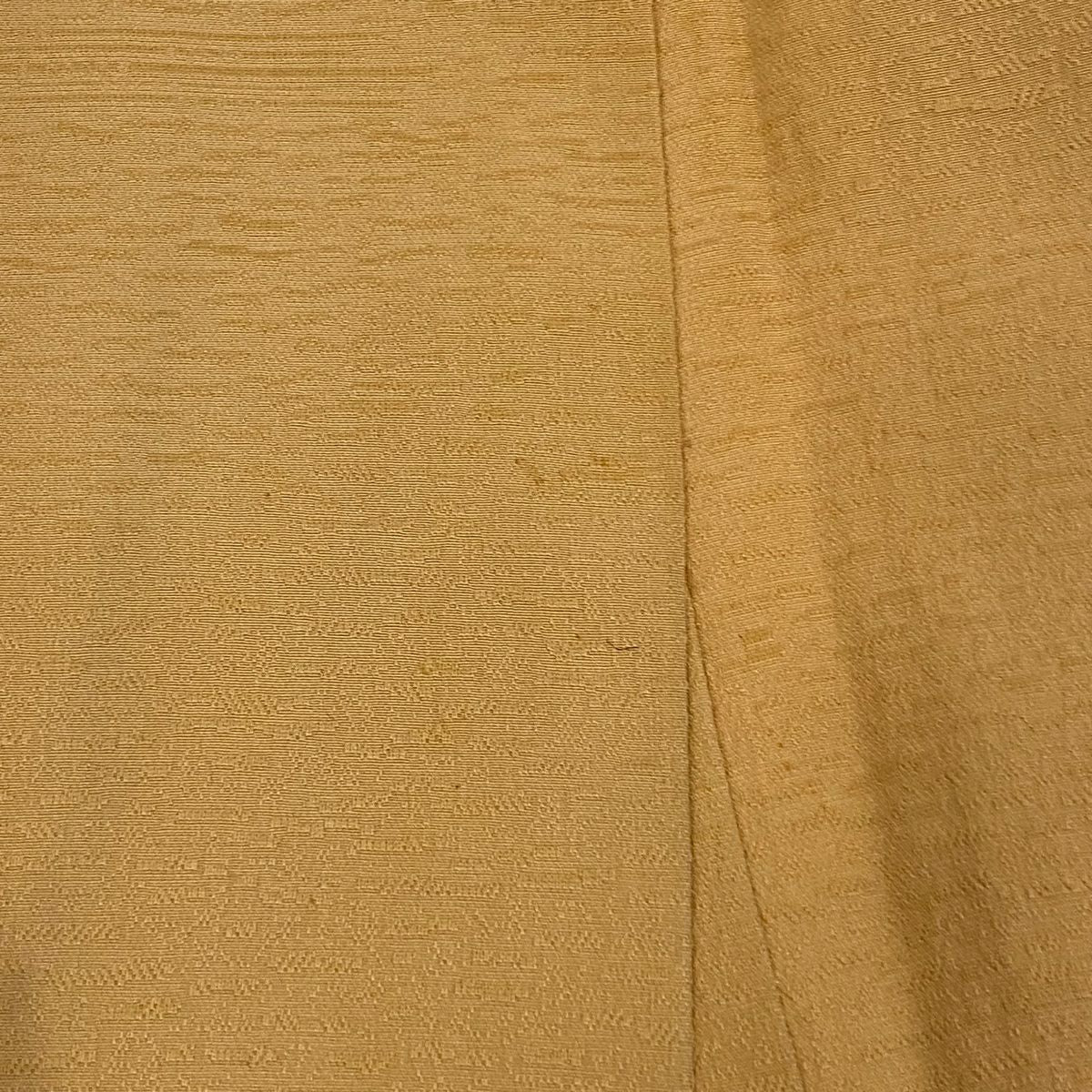 付下 身長159.5cm 袖長68cm L 雙層 霞 裾暈染 山吹茶 純蠶絲 秀品級