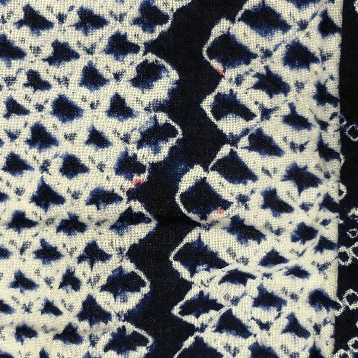 【美品】 浴衣 身長152.5cm 袖長64cm M 絞染浴衣 草花紋紋 深藍 純棉 名品級