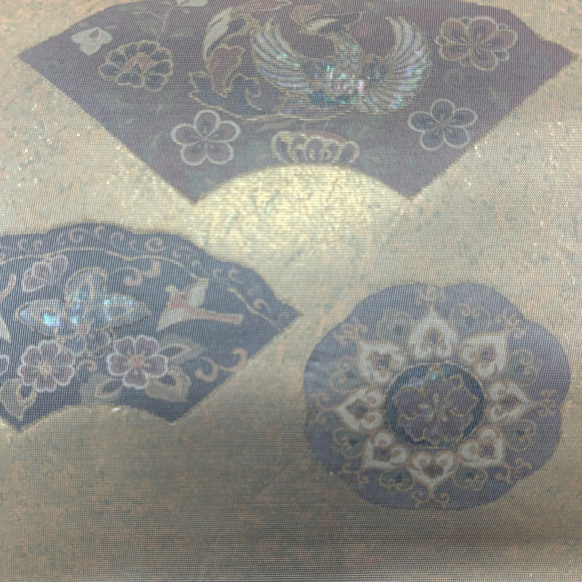 袋帶 秀品級 華紋 鳳凰 金金箔 金色 大鼓圖案 純蠶絲