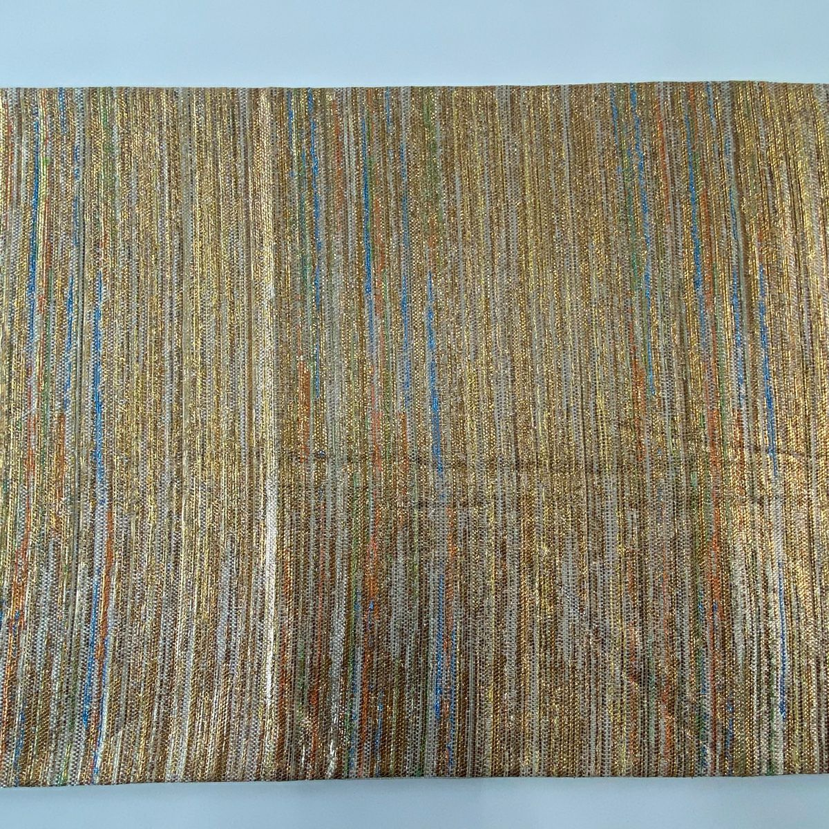 袋帶 秀品級 條紋 金金箔 金色 六通 純蠶絲