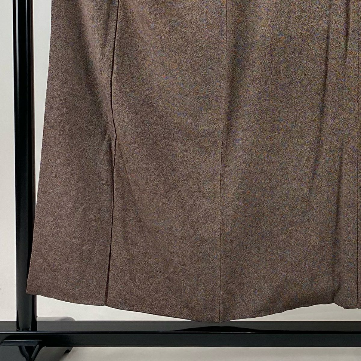 江戶小紋 身長153cm 袖長61.5cm S 雙層 鮫紋 茶紫 純蠶絲 優品級