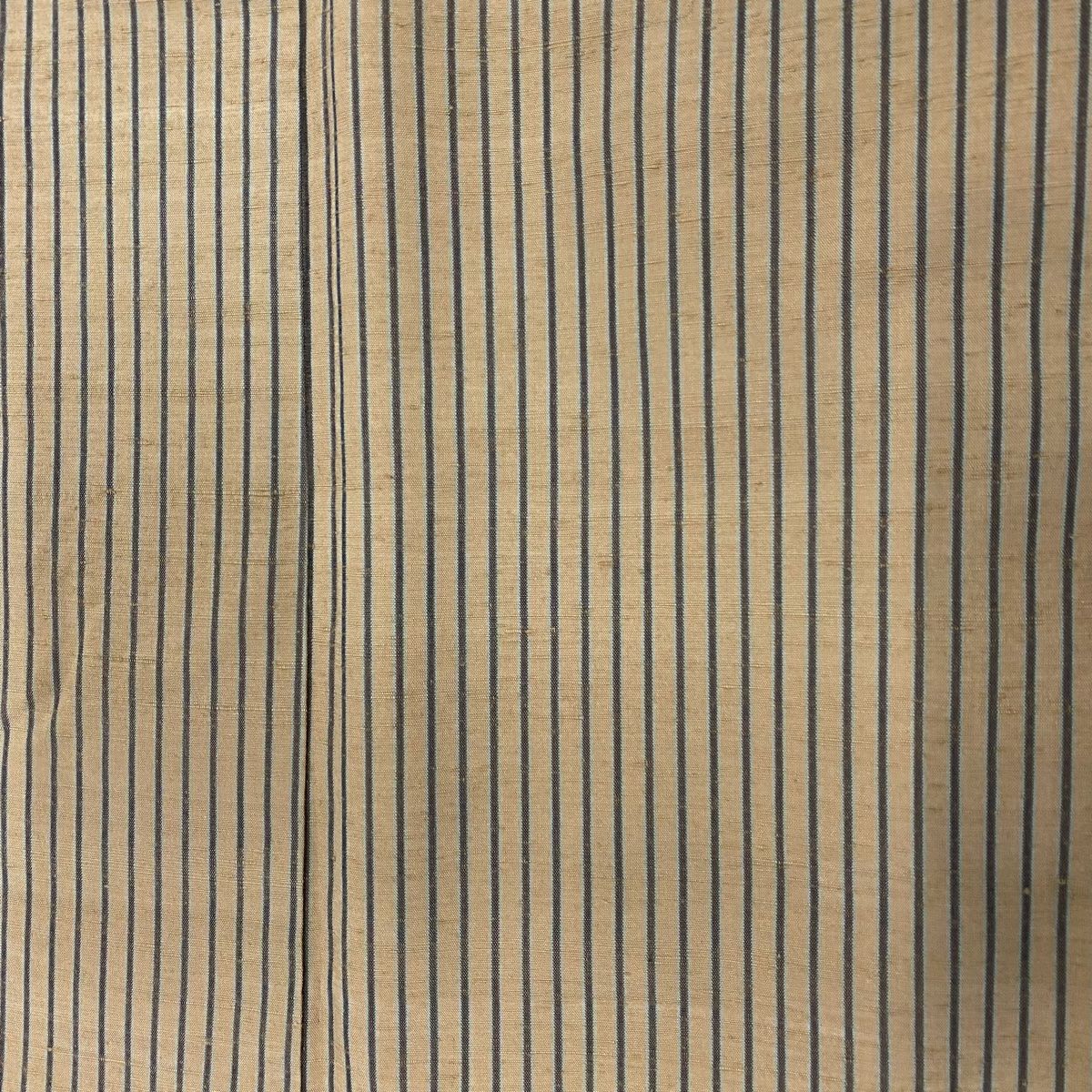 【美品】 紬織 身長163cm 袖長64cm M 雙層 落款有 縱條紋 灰茶 純蠶絲 秀品級