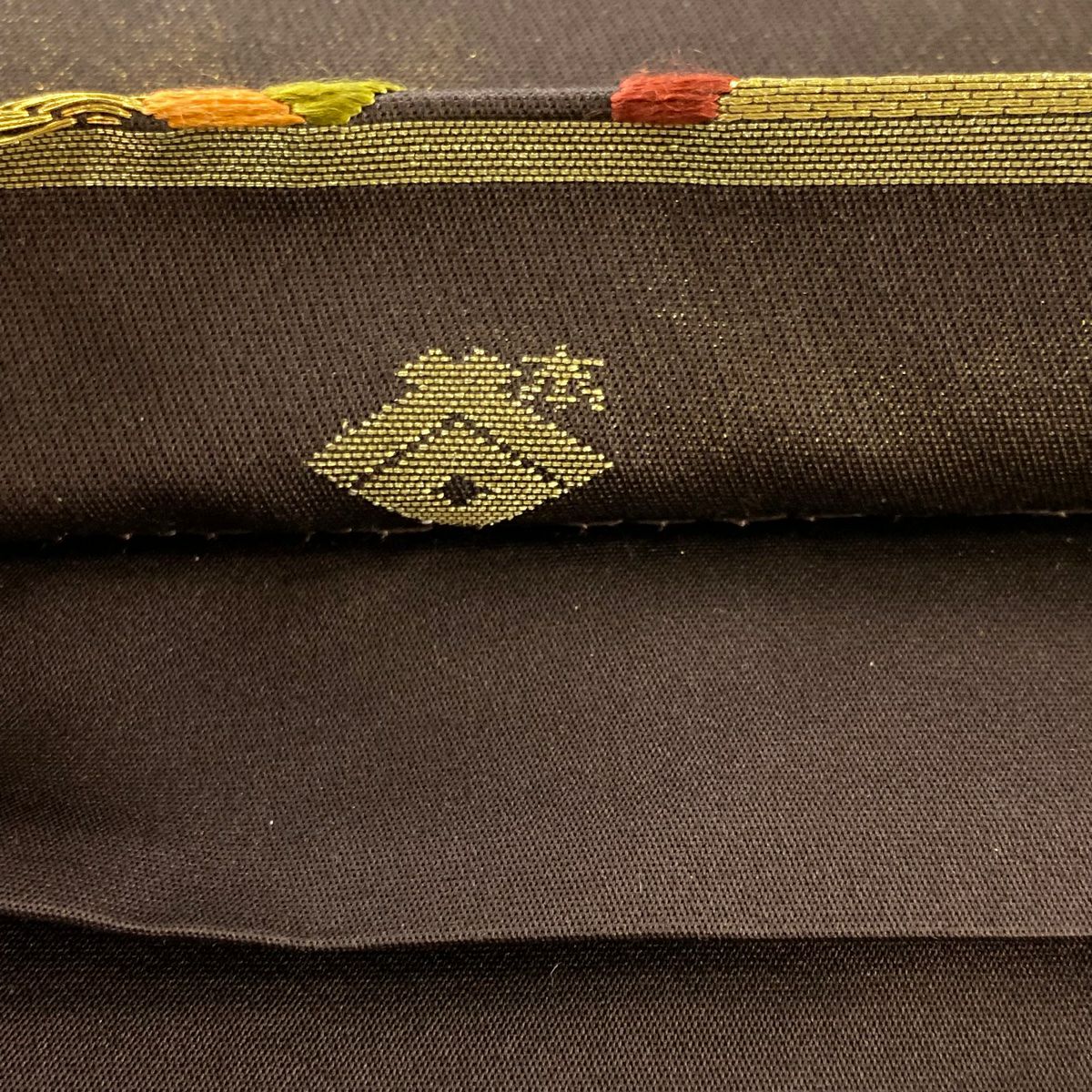 【美品】 袋帶 名品級 落款あり 本家加納 花菱 金銀彩 金金箔 茶 六通 純蠶絲
