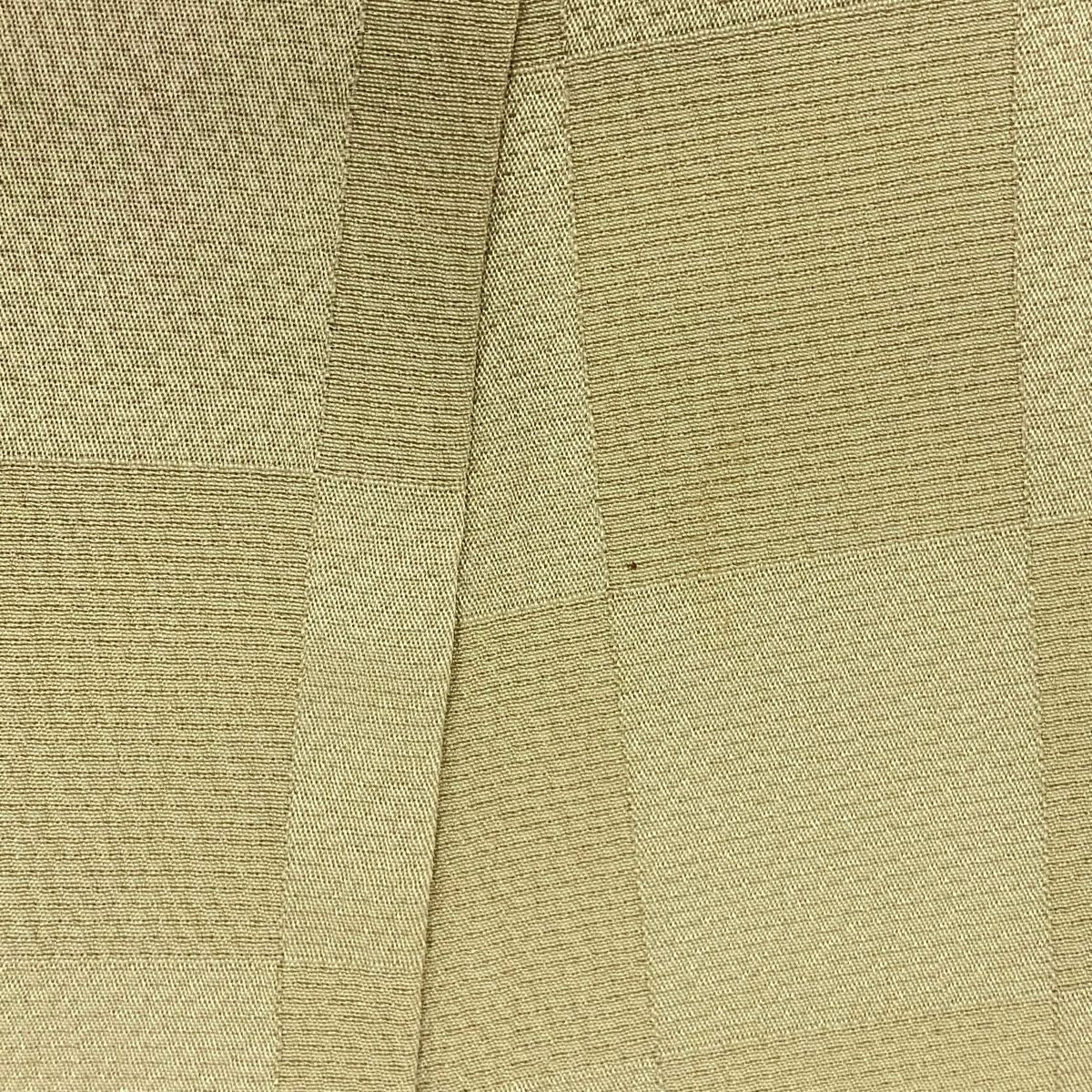 付下 身長150cm 袖長63cm S 雙層 落款 藤 市松樹 金銀彩 漸層 米色 純蠶絲 秀品級 一つ紋