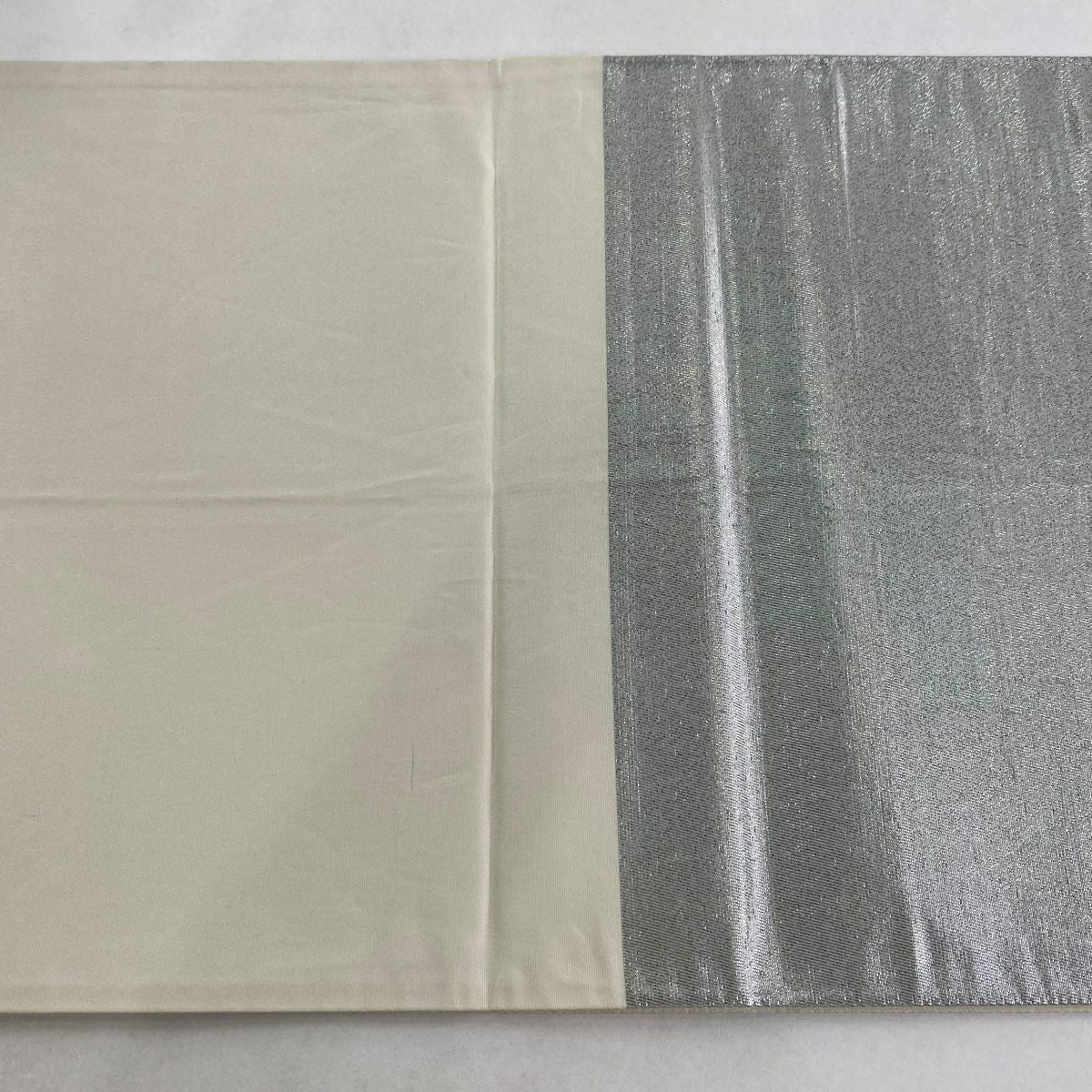 【美品】 袋帶 秀品級 扇子面 草花紋紋 螺鈿 金銀彩 太鼓圖案 純蠶絲