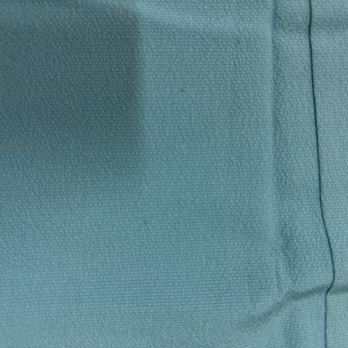 訪問服 身長150cm 袖長63.5cm S 雙層 辻花染 漸層 水藍 純蠶絲 名品級