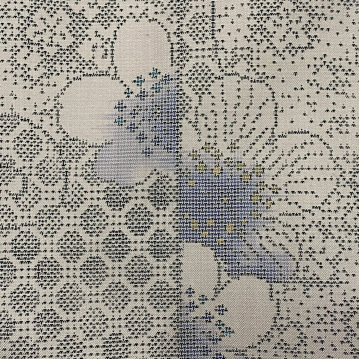【美品】 紬織織 身長163cm 袖長63.5cm S 雙層 櫻花唐草紋 灰櫻 純蠶絲 名品級