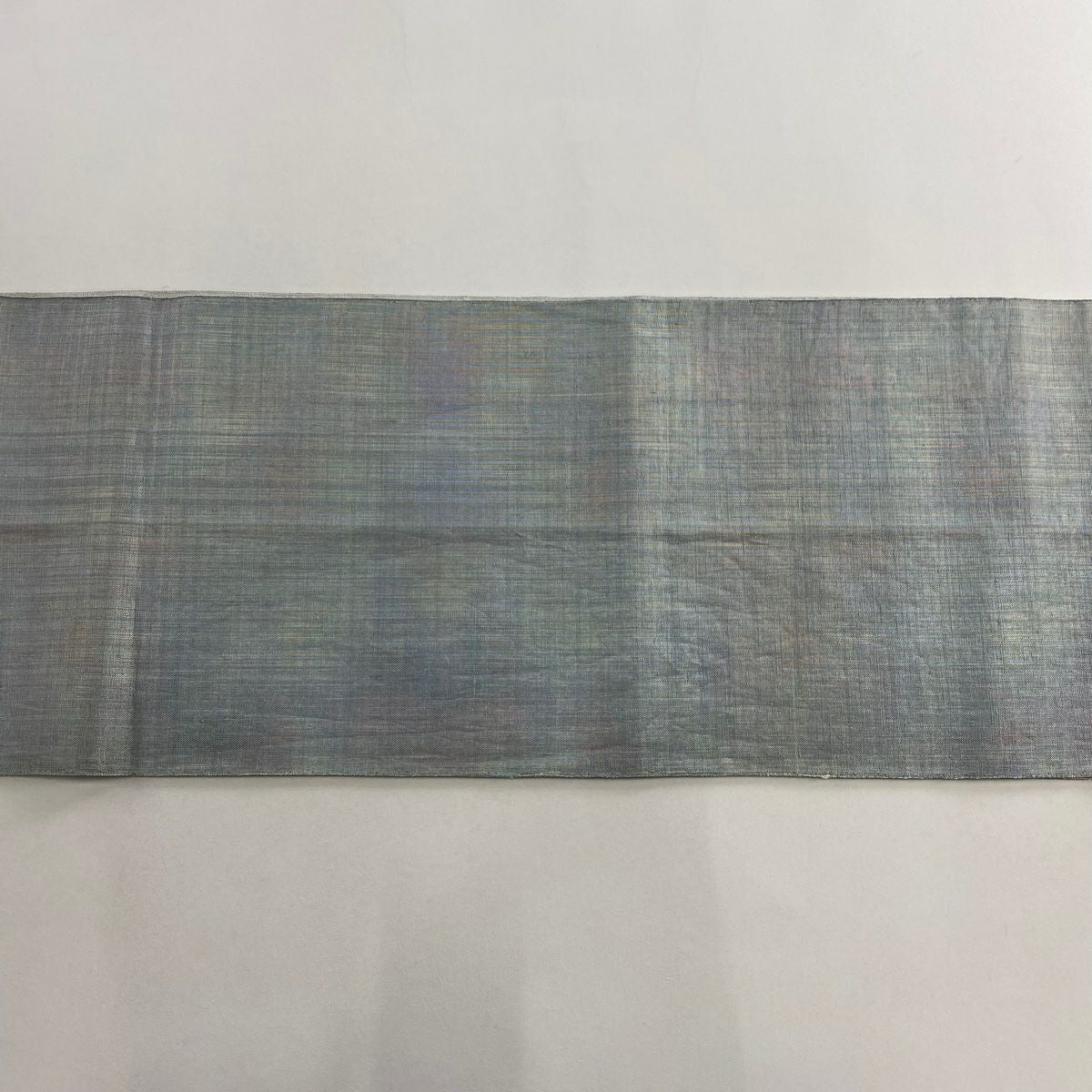 【美品】 袋帶 秀品級 幾何學 波 金絲 金金箔 青灰 純蠶絲