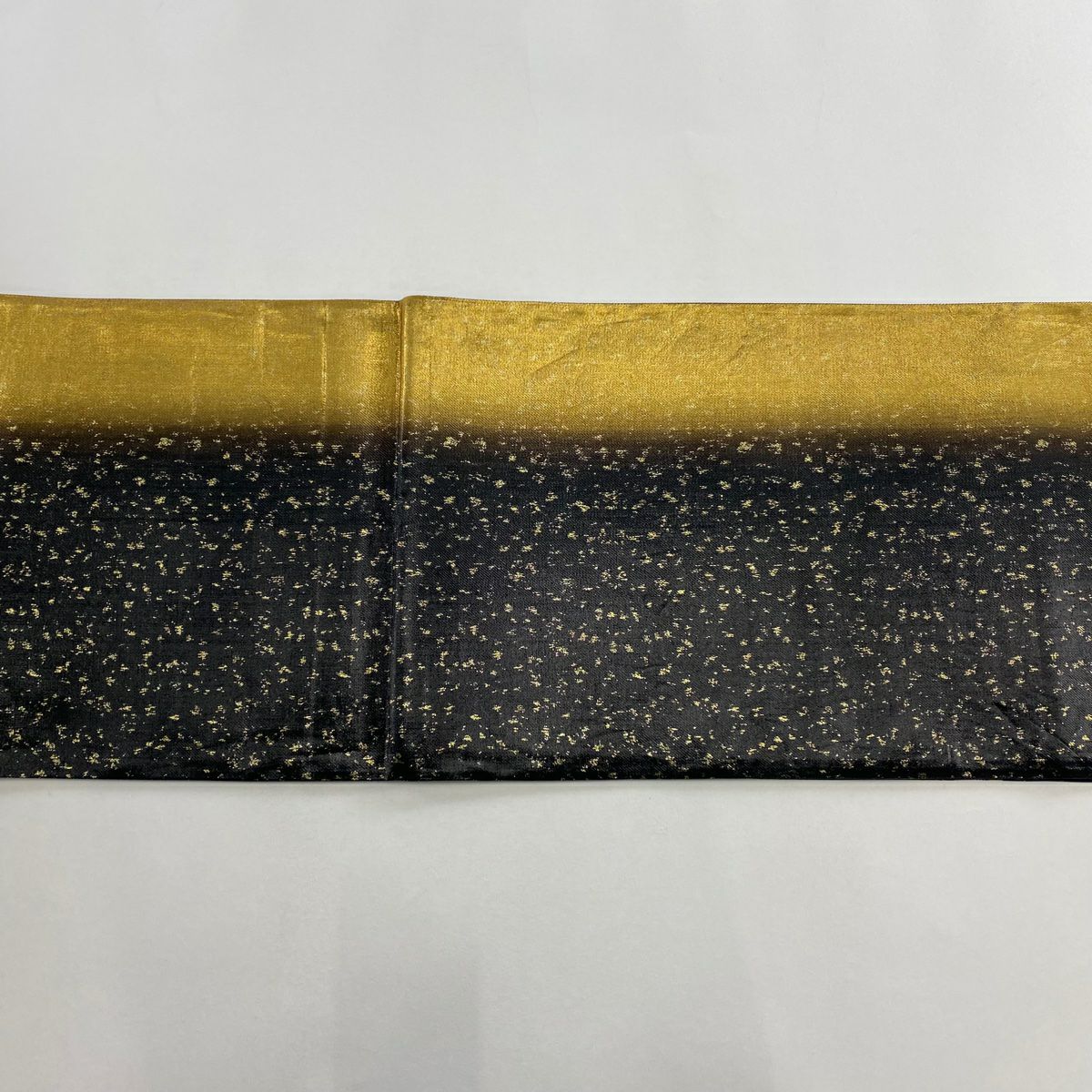 【美品】 袋帶 秀品級 振袖禮服禮服用 櫻花 菊花花 金銀彩 金金箔 黑色 六通 純蠶絲