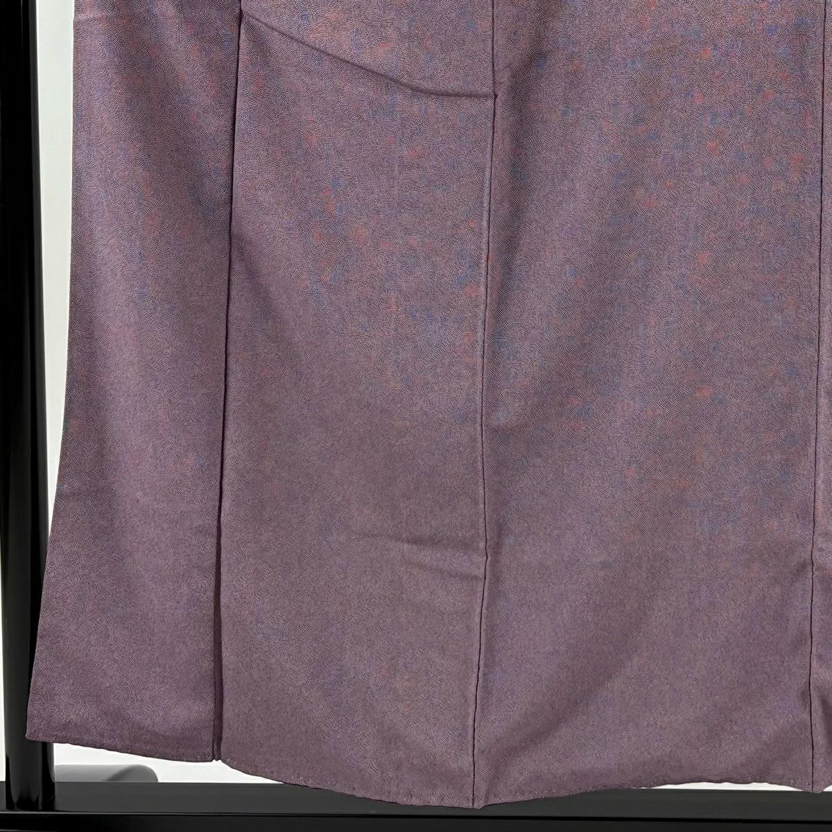 江戶小紋 身長155.5cm 袖長61.5cm S 雙層 鮫 紫 純蠶絲 秀品級