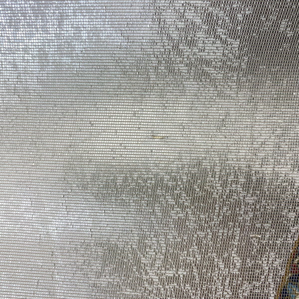 【美品】 袋帶 秀品級 草花紋 色紙 螺鈿金金箔 金銀彩 純蠶絲