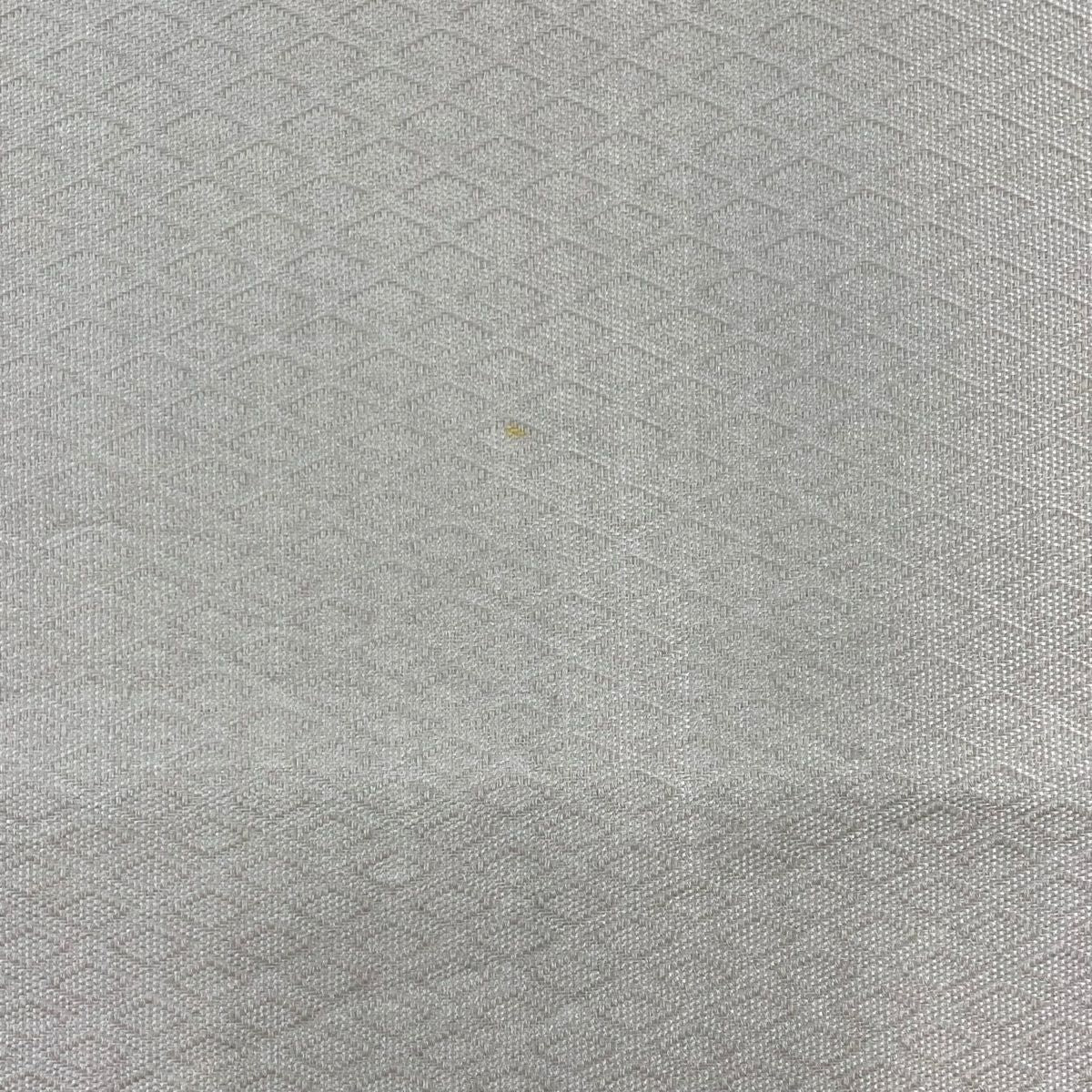 【美品】 袋帶 秀品級 夏帶 草花紋 幾何圖案 灰色 六通 純蠶絲