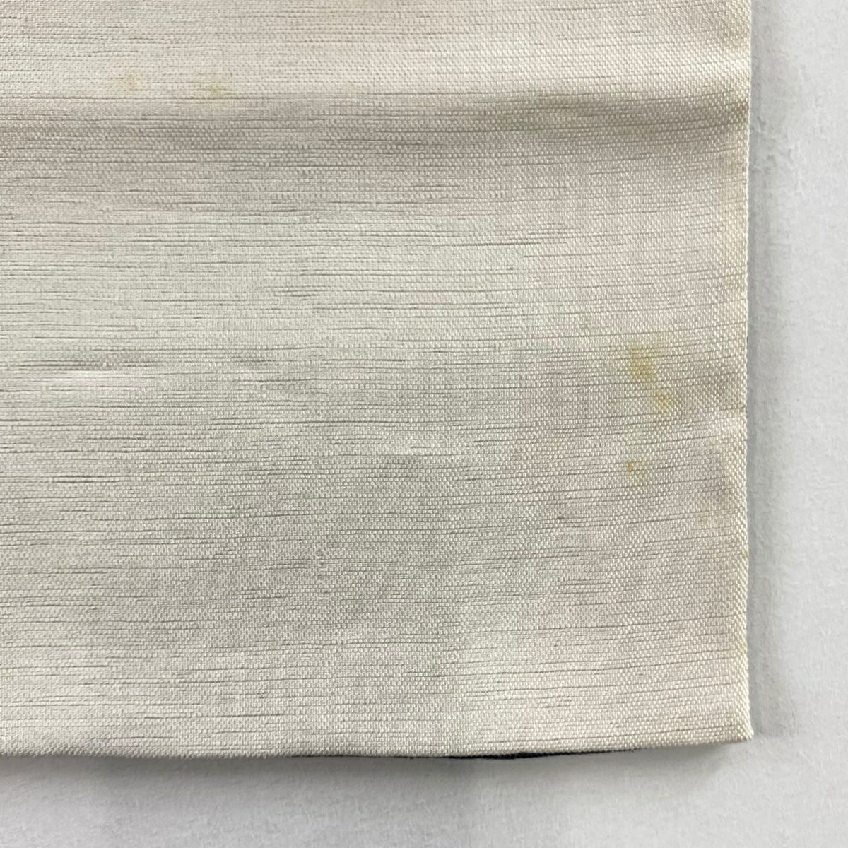 【美品】 袋帶 秀品級 縞 幾何學圖案 青灰 純蠶絲