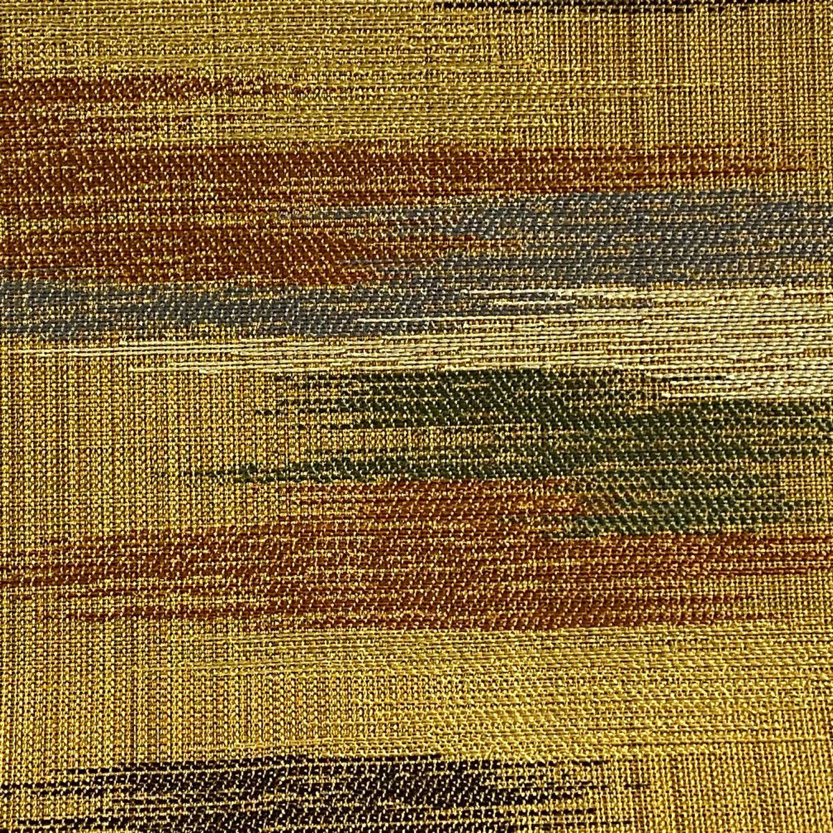 【美品】 名古屋帶 秀品級 霞 金通 山吹茶 純蠶絲