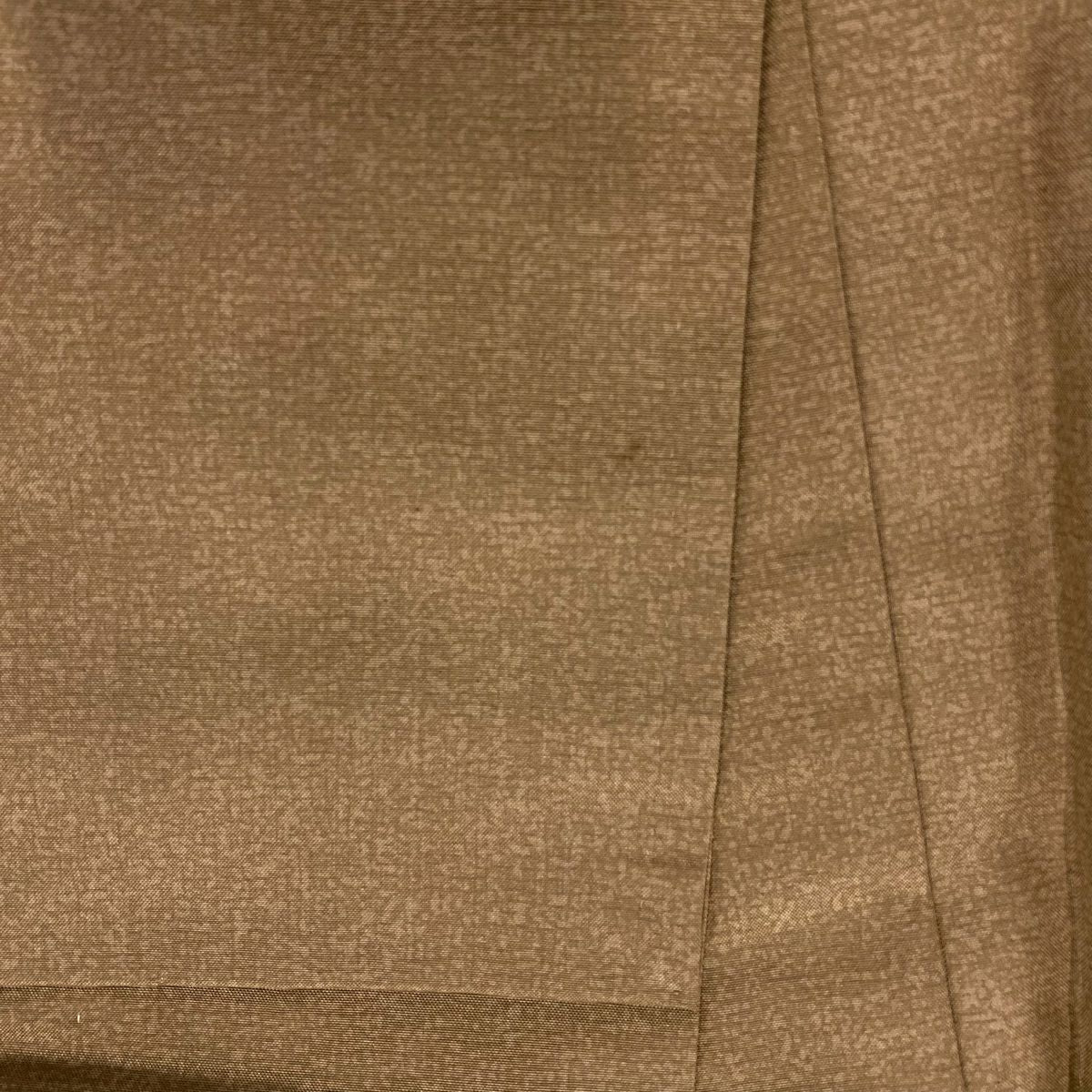 【美品】 付下 身長157cm 袖長61.5cm S 雙層 紬織織 山並 霞暈 茶 純蠶絲 優品級