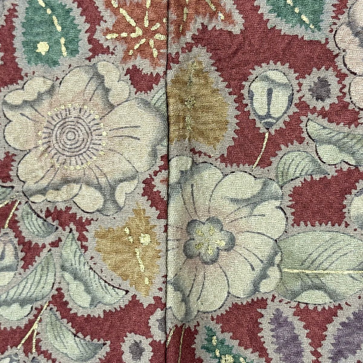 【美品】訪問服 身長157.5cm 袖長62.5cm S 雙層 辻花染 金銀彩 漸層 淺茶 純蠶絲 名品級