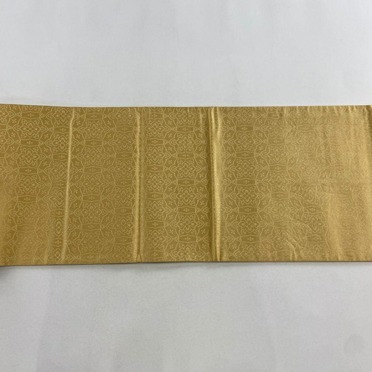 【美品】 袋帶 秀品級 金色 六通 純蠶絲