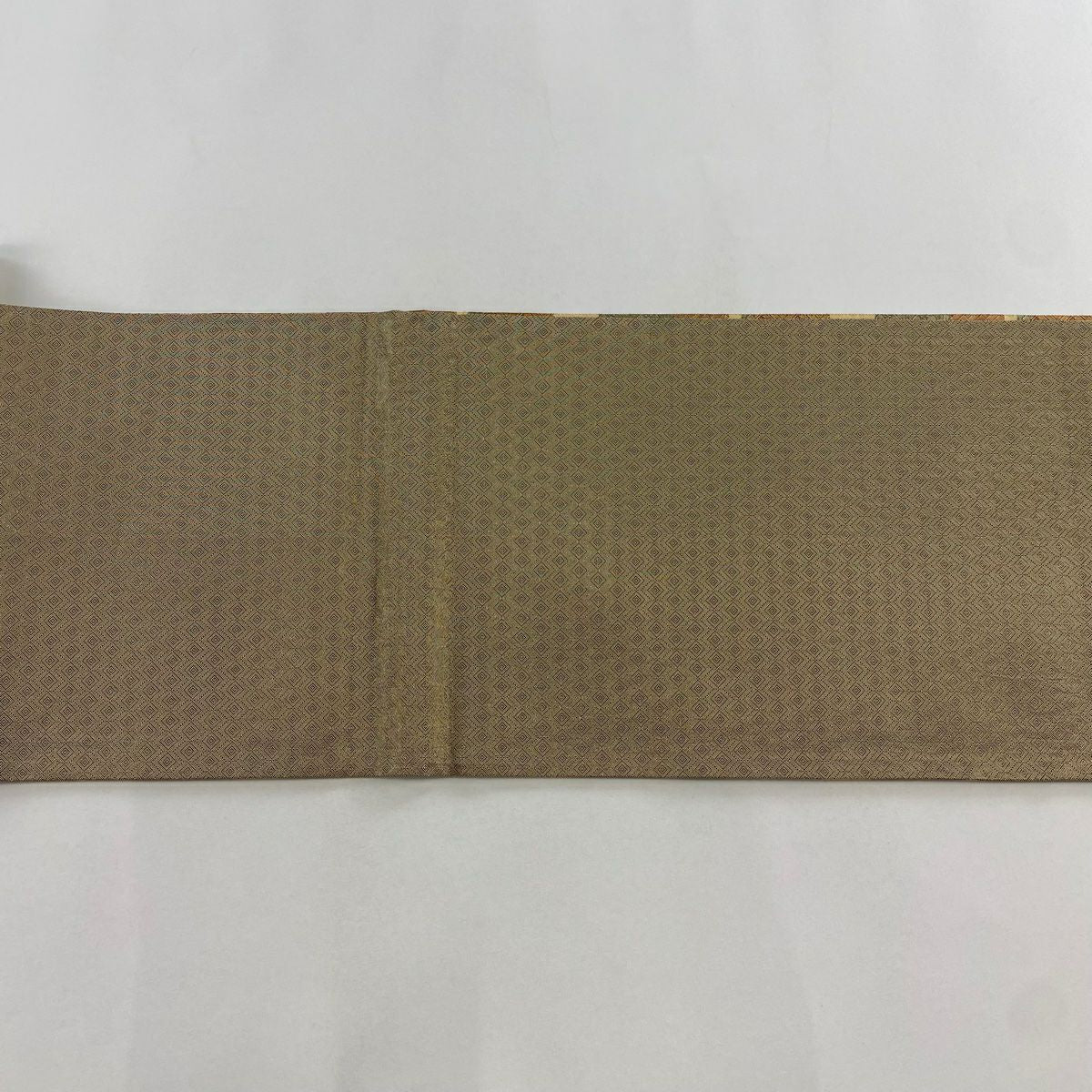 【美品】 袋帶 秀品級 華紋 鳳凰 金糸 金金箔 茶紫 六通 純蠶絲
