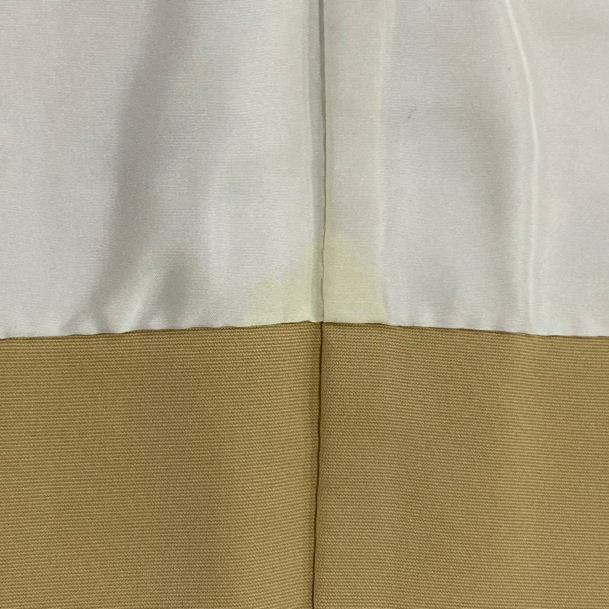 訪問服 身長155cm 袖長62.5cm S 雙層 草花紋紋 霞 漸層 淡黃土 純蠶絲 優品級