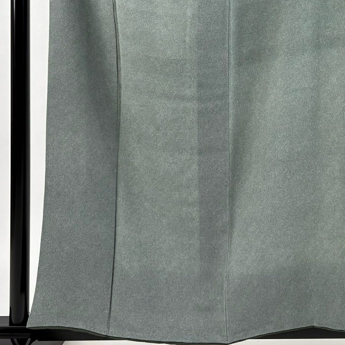 【美品】 江戶小紋 身長159cm 袖長61.5cm S 雙層 落款あり 鮫文樣 絞織 綠 純蠶絲 秀品級 一つ紋