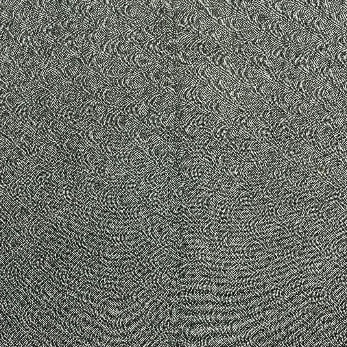 【美品】 江戶小紋 身長159cm 袖長61.5cm S 雙層 落款あり 鮫文樣 絞織 綠 純蠶絲 秀品級 一つ紋