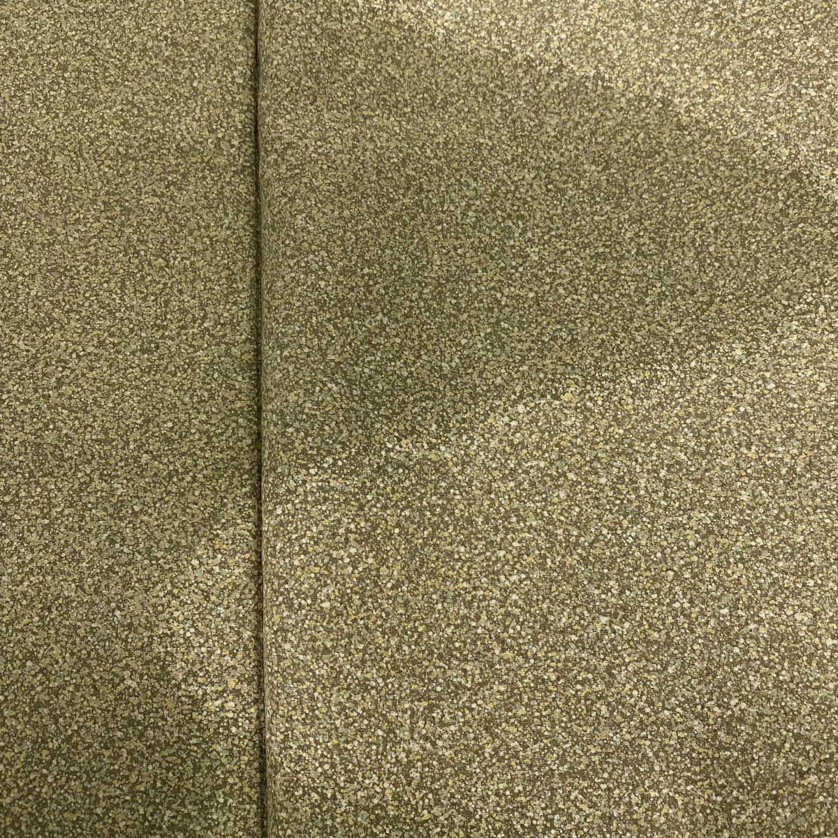 【美品】 付下 身長158cm 袖長63cm S 雙層 紬織織 霞 幾何學 茶綠 純蠶絲 秀品級 一つ紋