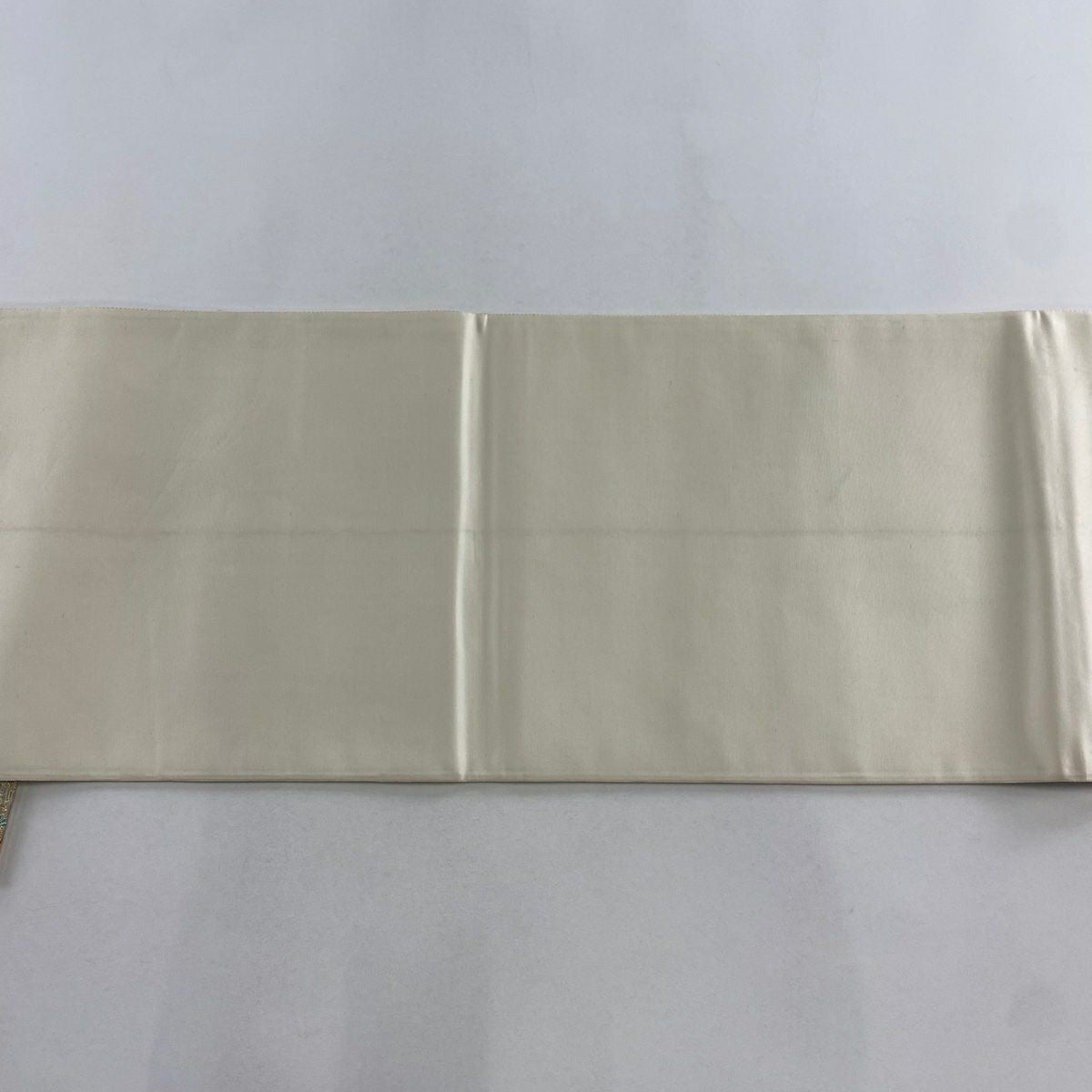 【美品】 袋帶 秀品級 關西仕立 御所車 花鳥 金糸 金金箔 淺粉色 六通 純蠶絲