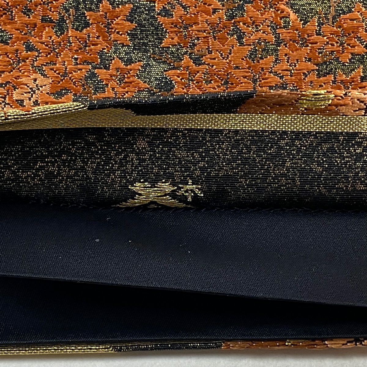【美品】袋帶 秀品級 落款あり 本家加納 櫻花 紅葉 金絲 金 六通 純蠶絲