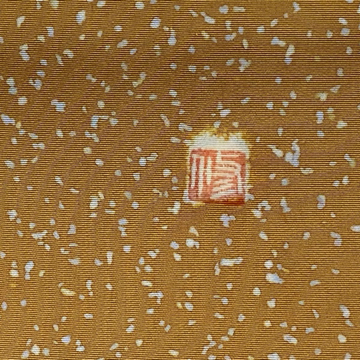 【美品】 名古屋帶 逸品級 落款あり 枝花 茶 純蠶絲