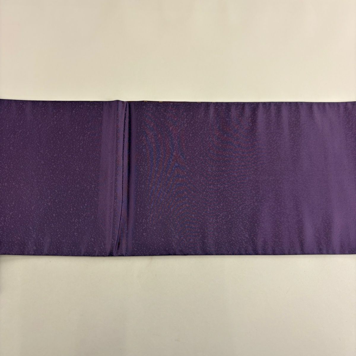 【美品】 袋帶 秀品級 幾何學 金金箔 紫色 大鼓圖案 純蠶絲