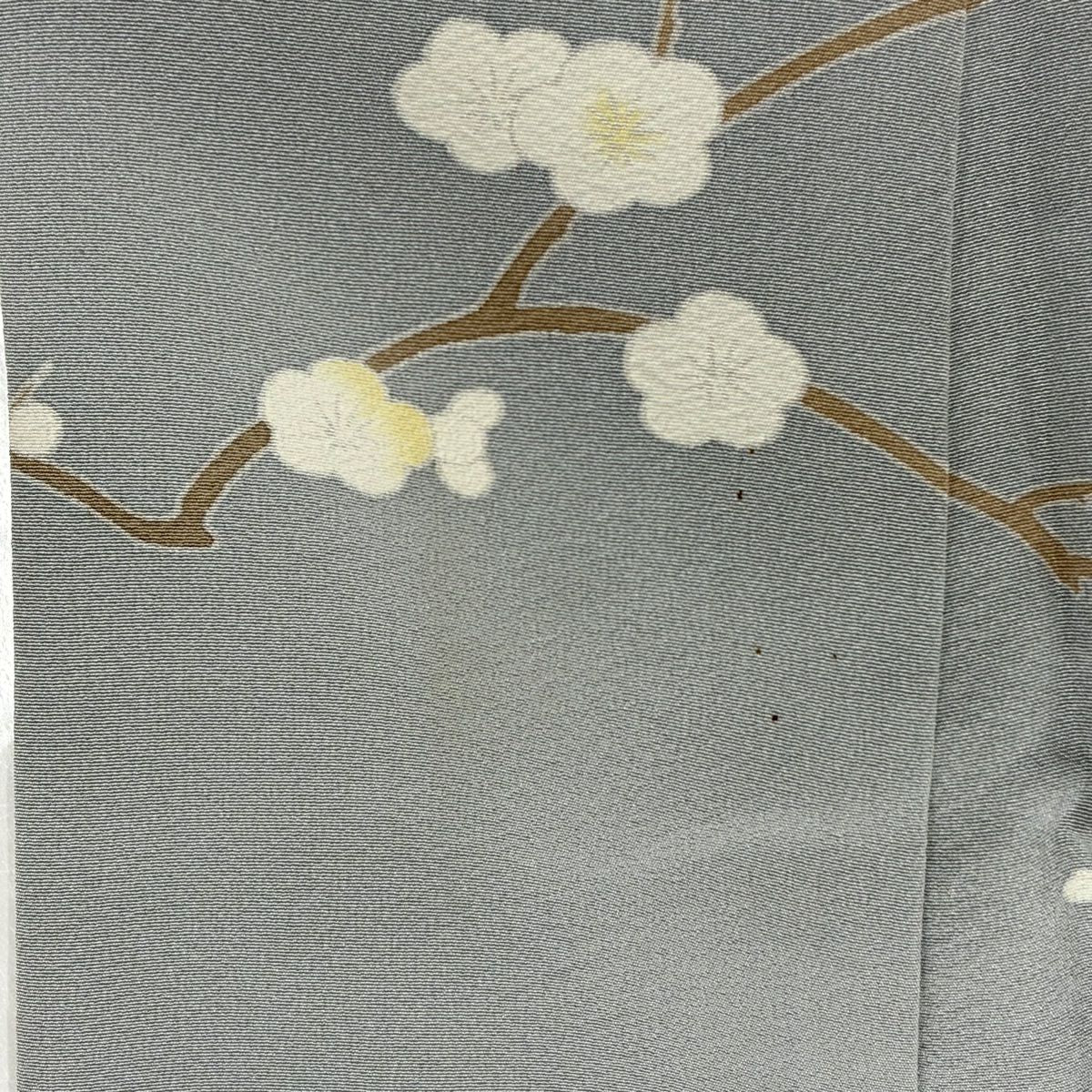 訪問服 身長166cm 袖長63cm S 雙層 大和 布料 枝梅花 漸層 青灰 純蠶絲 優品級