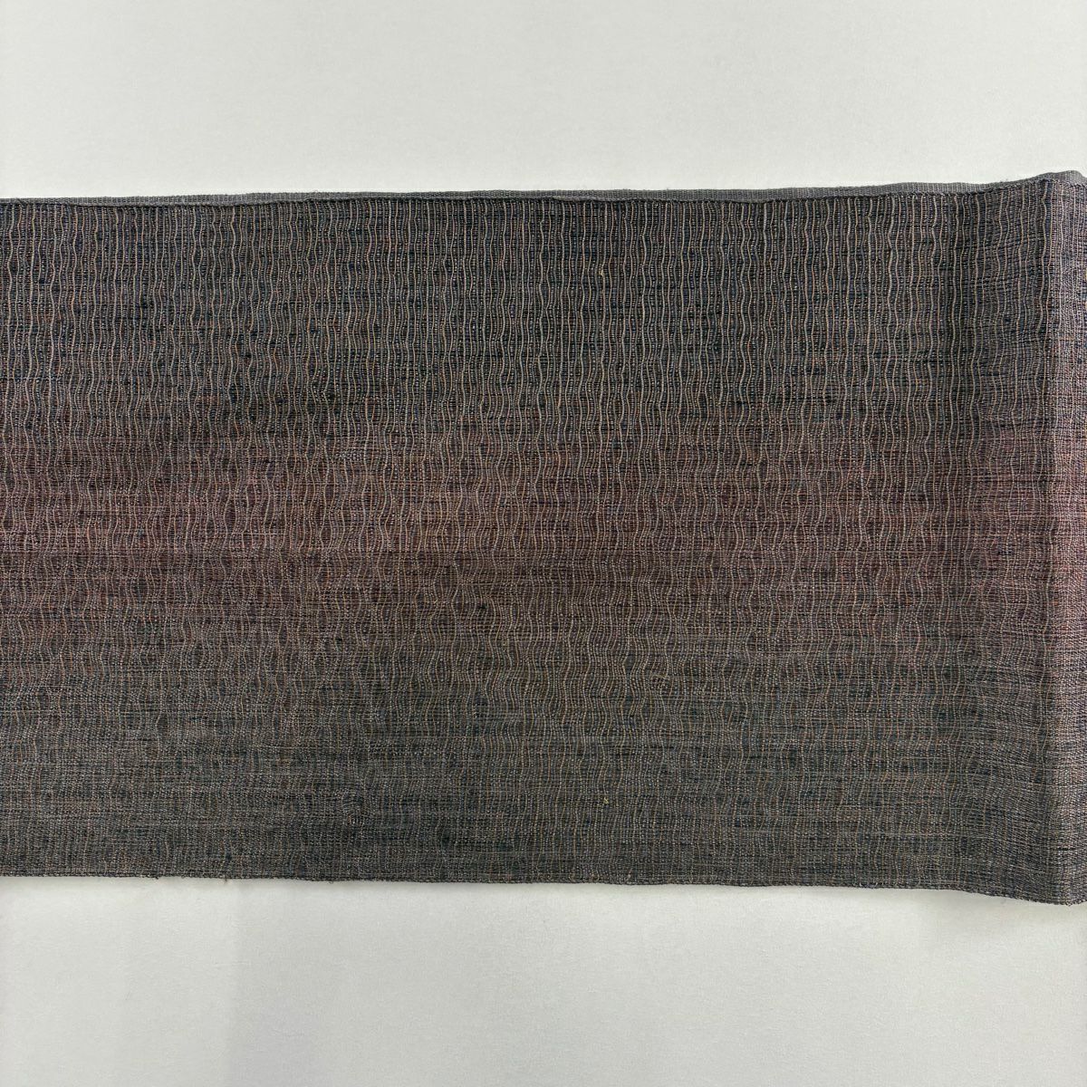 袋帶 秀品級 幾何學 金絲 茶紫 大鼓圖案 純蠶絲