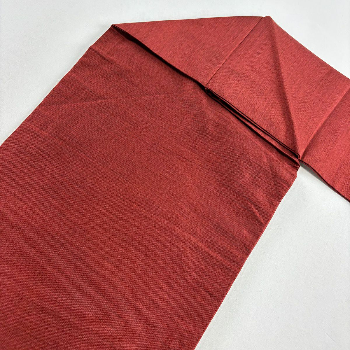 【美品】名古屋帶 優品級 鳥 幾何圖案 金金箔 茜 純蠶絲