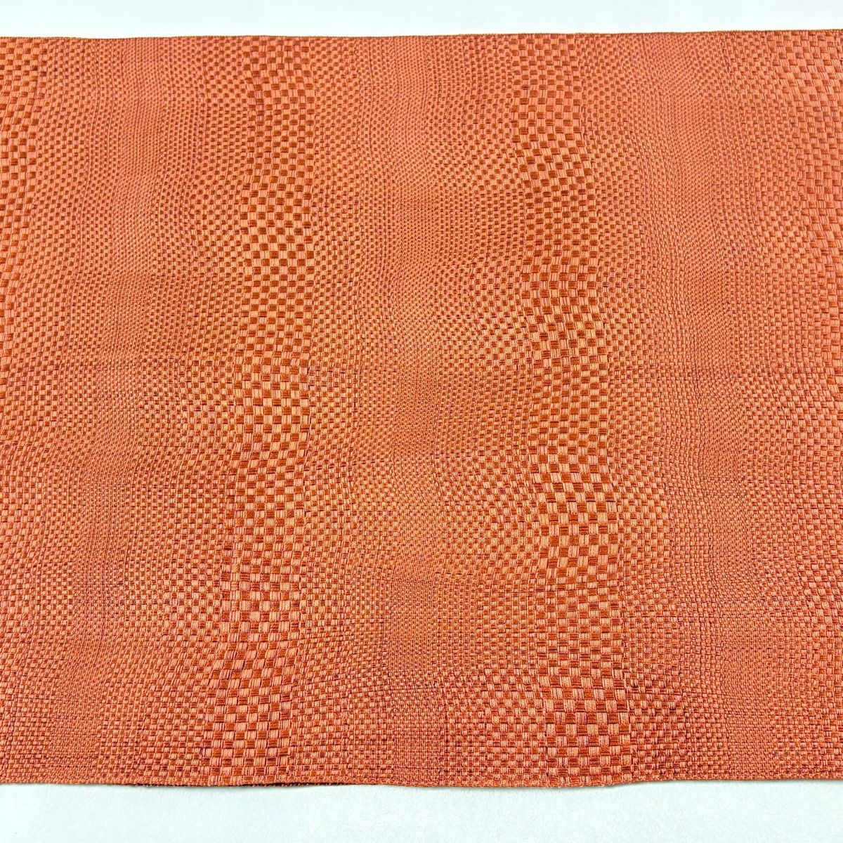 【美品】名古屋帶 優品級 八寸名古屋帶 朱 純蠶絲