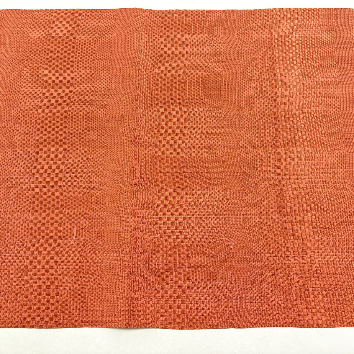 【美品】名古屋帶 優品級 八寸名古屋帶 朱 純蠶絲