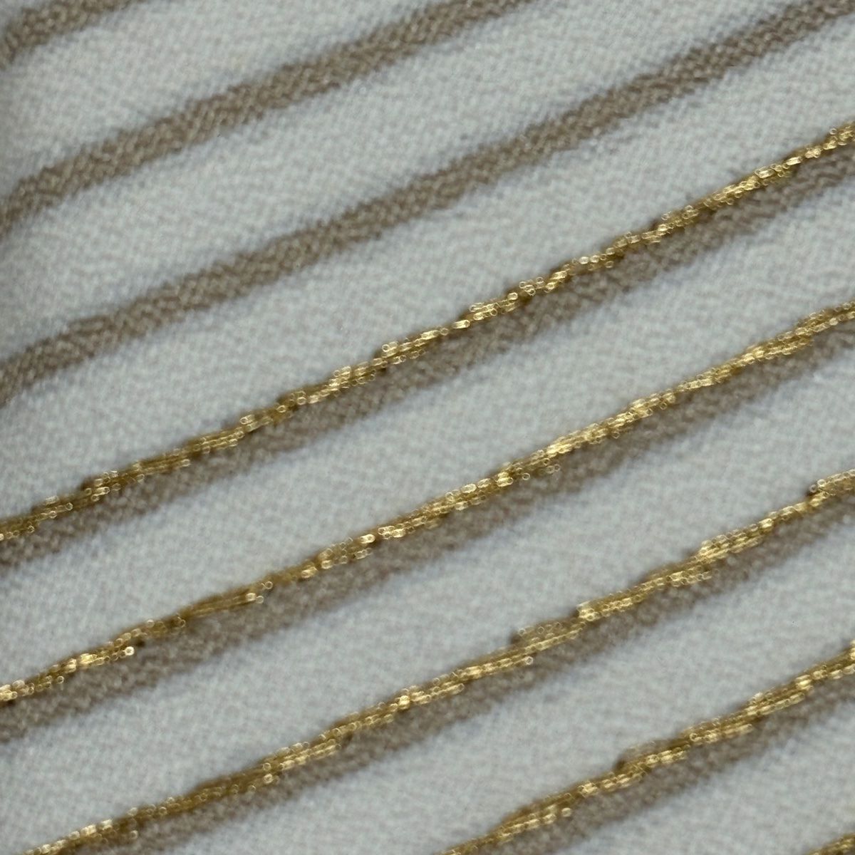 付下 身長163cm 袖長65.5cm M 雙層 若松樹菱 椿 相良刺繡 金線 米色 純蠶絲 名品級