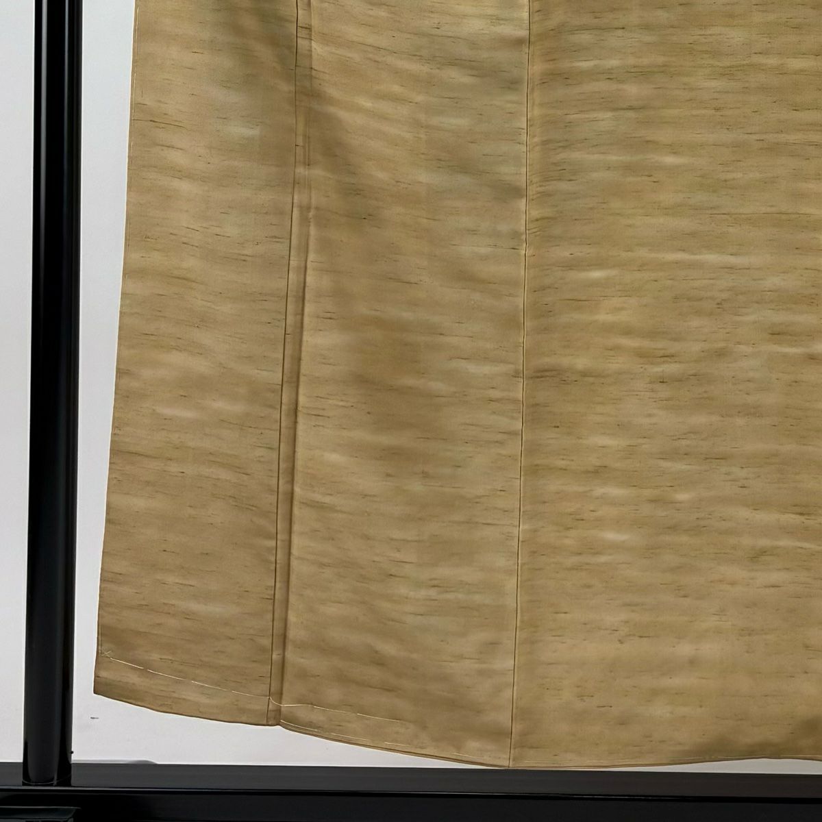 【美品】 小紋 身長155cm 袖長62.5cm S 雙層 紬織織 霞 漸層 淺茶 純蠶絲 名品級