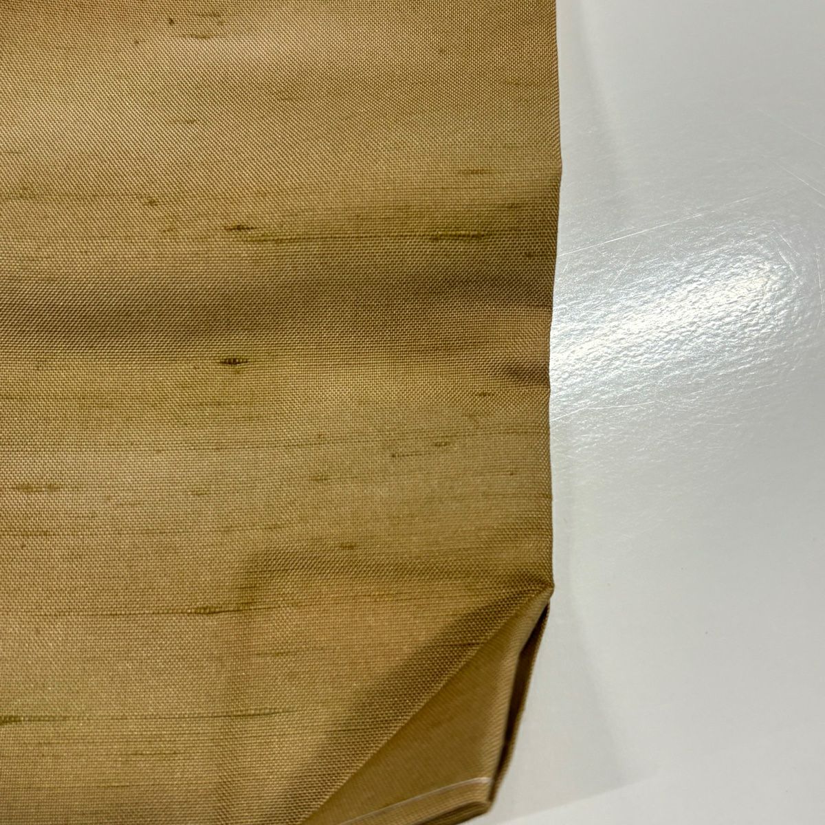 【美品】 小紋 身長155cm 袖長62.5cm S 雙層 紬織織 霞 漸層 淺茶 純蠶絲 名品級