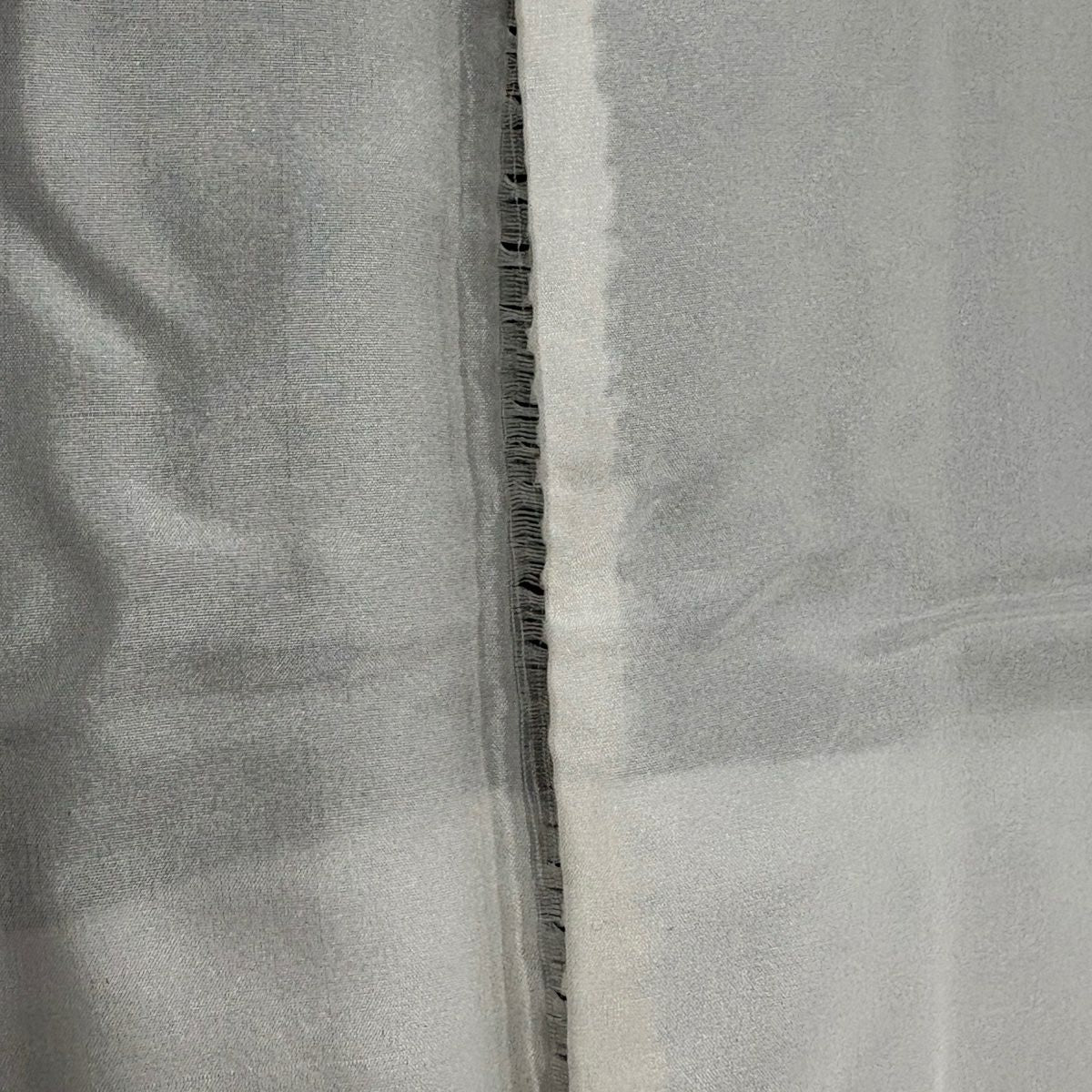 小紋 身長158cm 袖長65cm M 雙層 附有落款 縱條紋樣式 絞織 本草木染 灰綠 純蠶絲 名品級