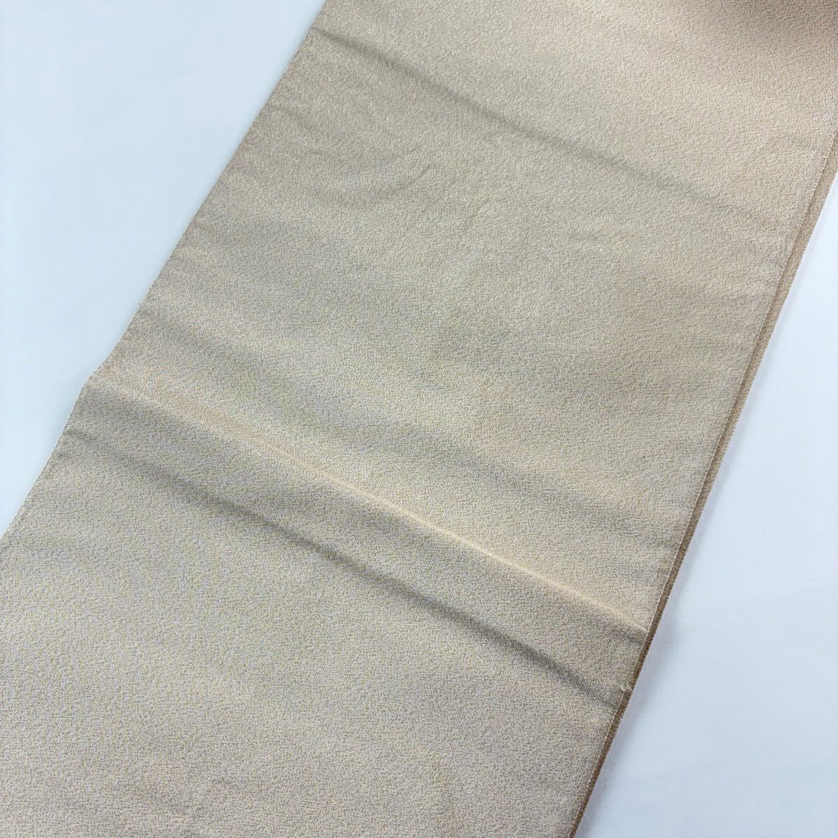 【美品】 袋帶 秀品級 關西仕立 雜帳 花鳥 刺繡 金絲 米色 大鼓圖案 純蠶絲