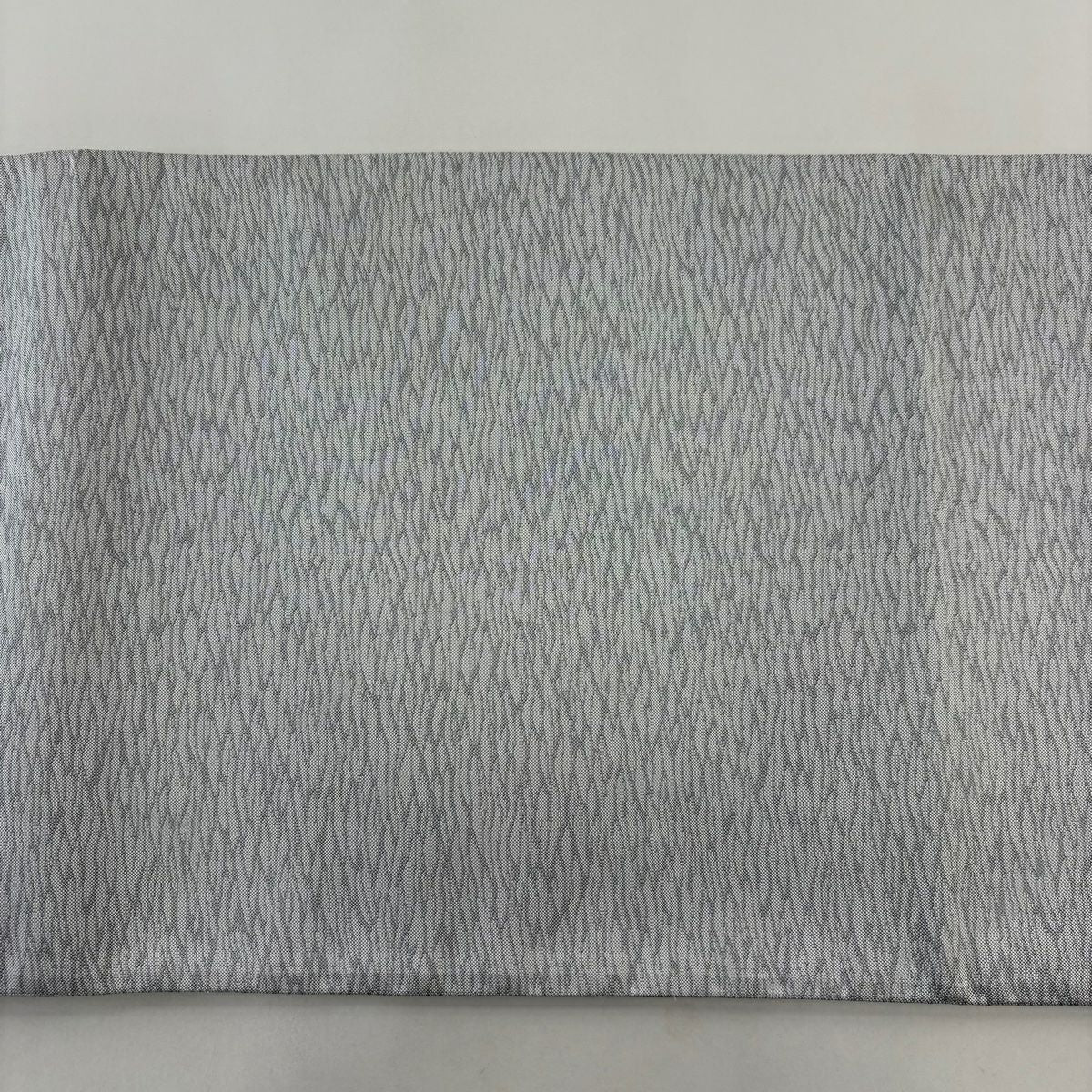 【美品】 袋帶 秀品級 幾何圖案 金銀線 金金箔 灰色 六通 純蠶絲