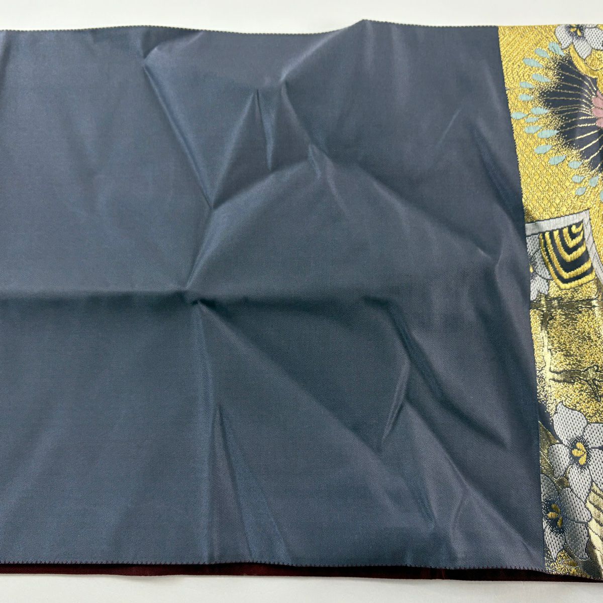 袋帶 秀品級 振袖禮服禮服用 櫻花 金絲 金金箔 金色 六通 純蠶絲