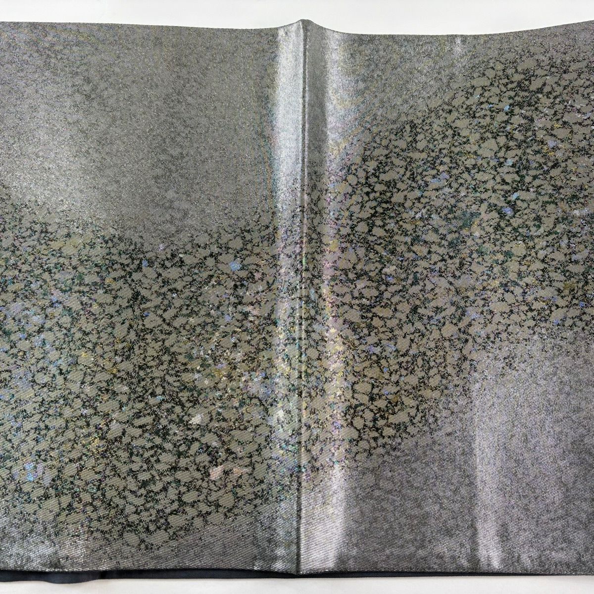 袋帶 秀品級 幾何學 金金箔 銀 六通 純蠶絲